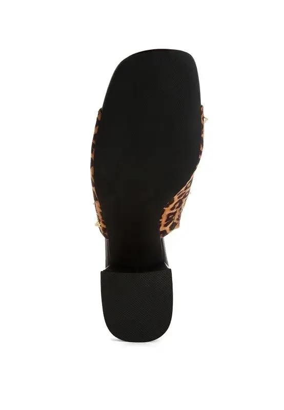 Edama Leopard Print Studded Slip Ons for Trendy Style - Love Salve